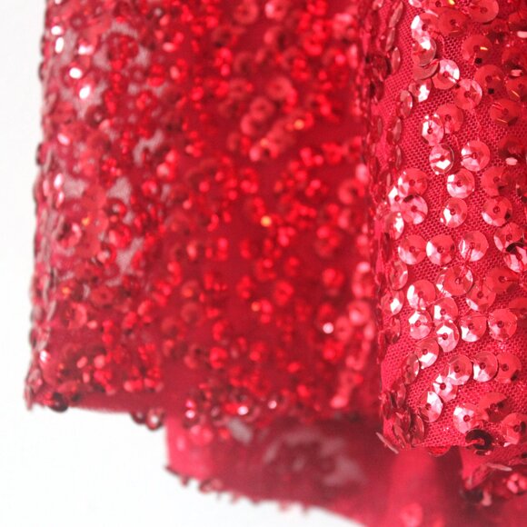 Cherokee Red Sparkle Sequin Party Mini Skirt Extra Large 14-16 - Picture 2 of 7